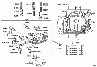 VALVE BODY & OIL STRAINER (ATM) 1